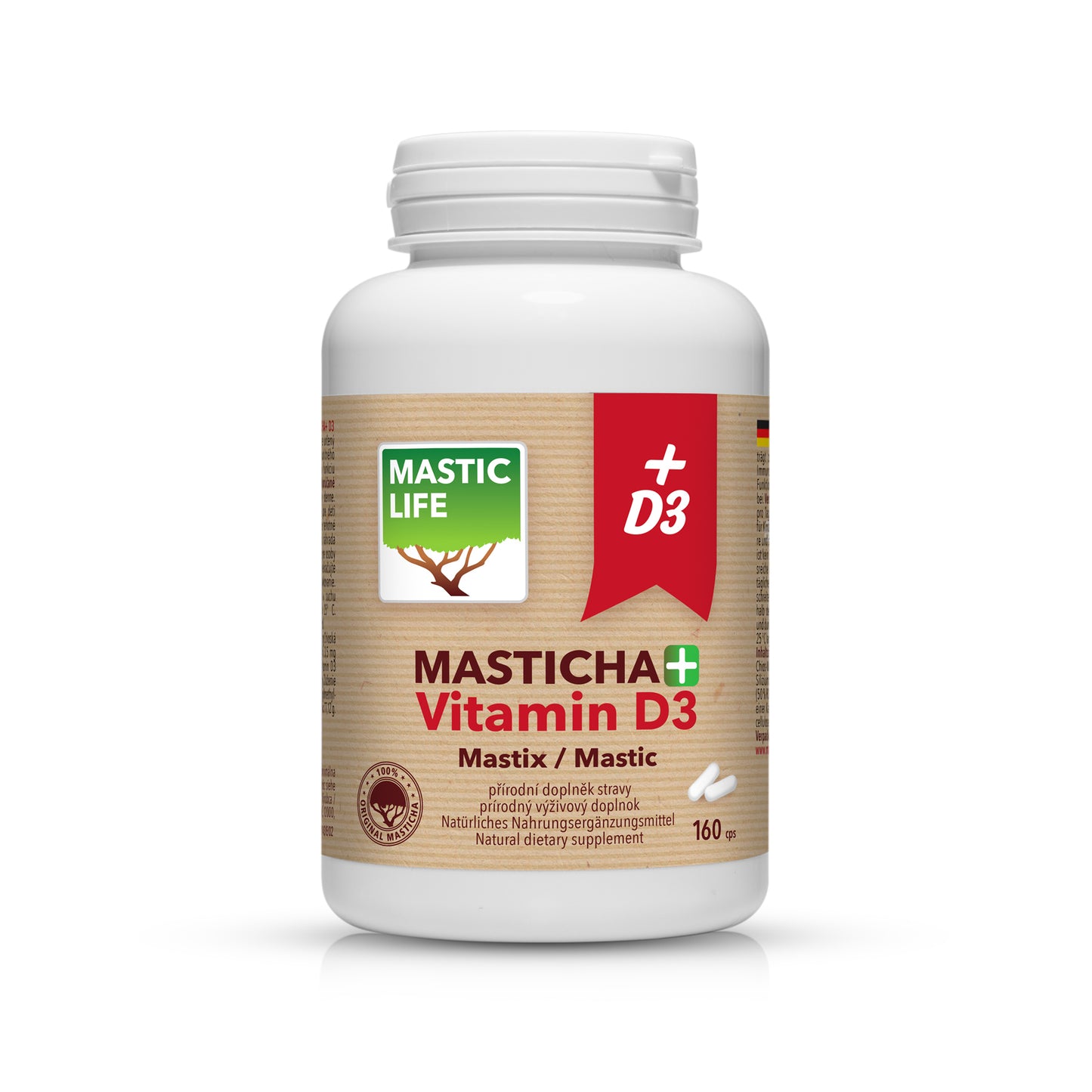 Mastic+ Vitamin D3 (160 Capsules) Masticlife